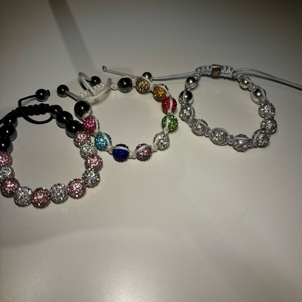 Set of 3 Shambala Bracelets
